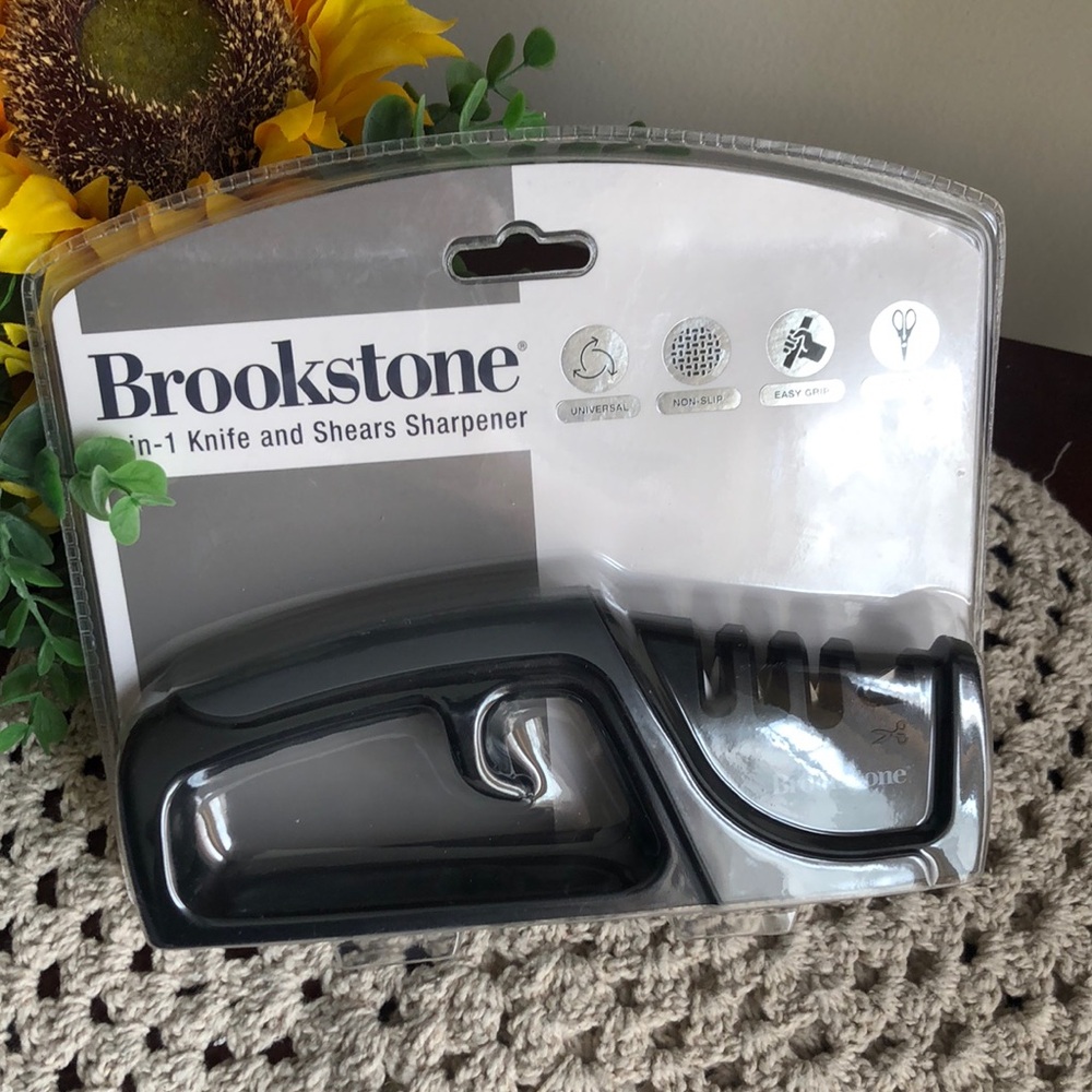 Brookstone Black 2-in-1 Knife & Shears Sharpener